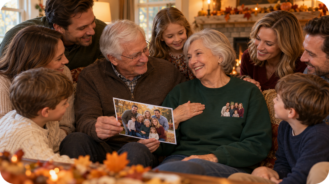 Thanksgiving gifts for grandparents personalized embroidered sweatshirt