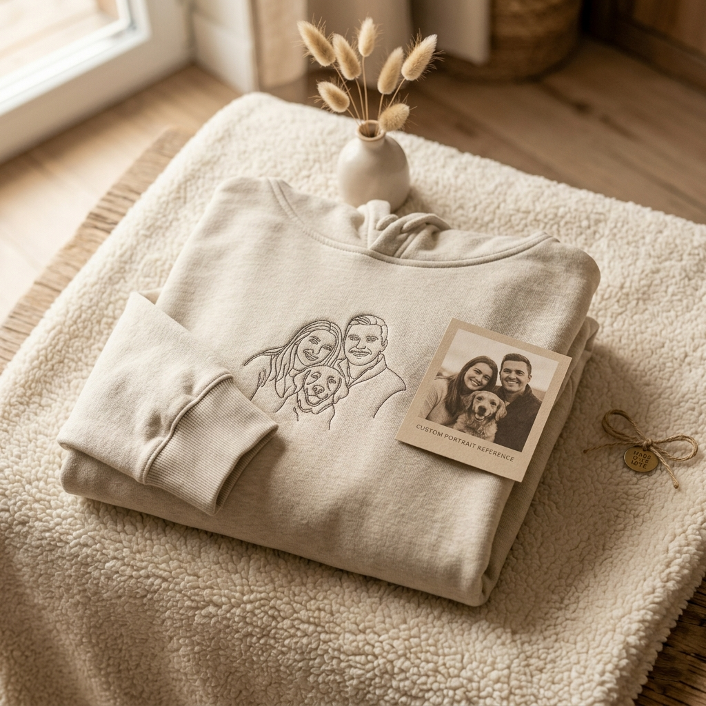 Personalized Dad Life Hoodie – Custom Embroidered Photo Gift for Dad