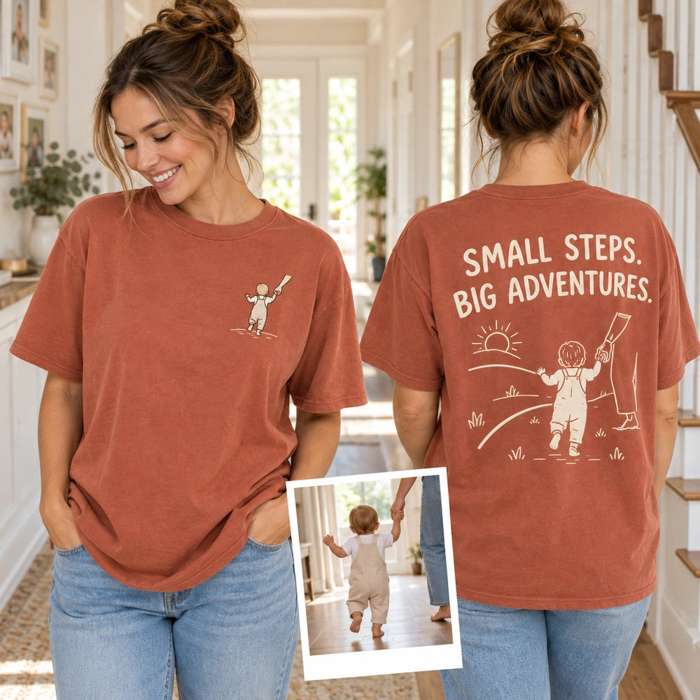 BAB018 front and back product overview with embroidery and printed phrase