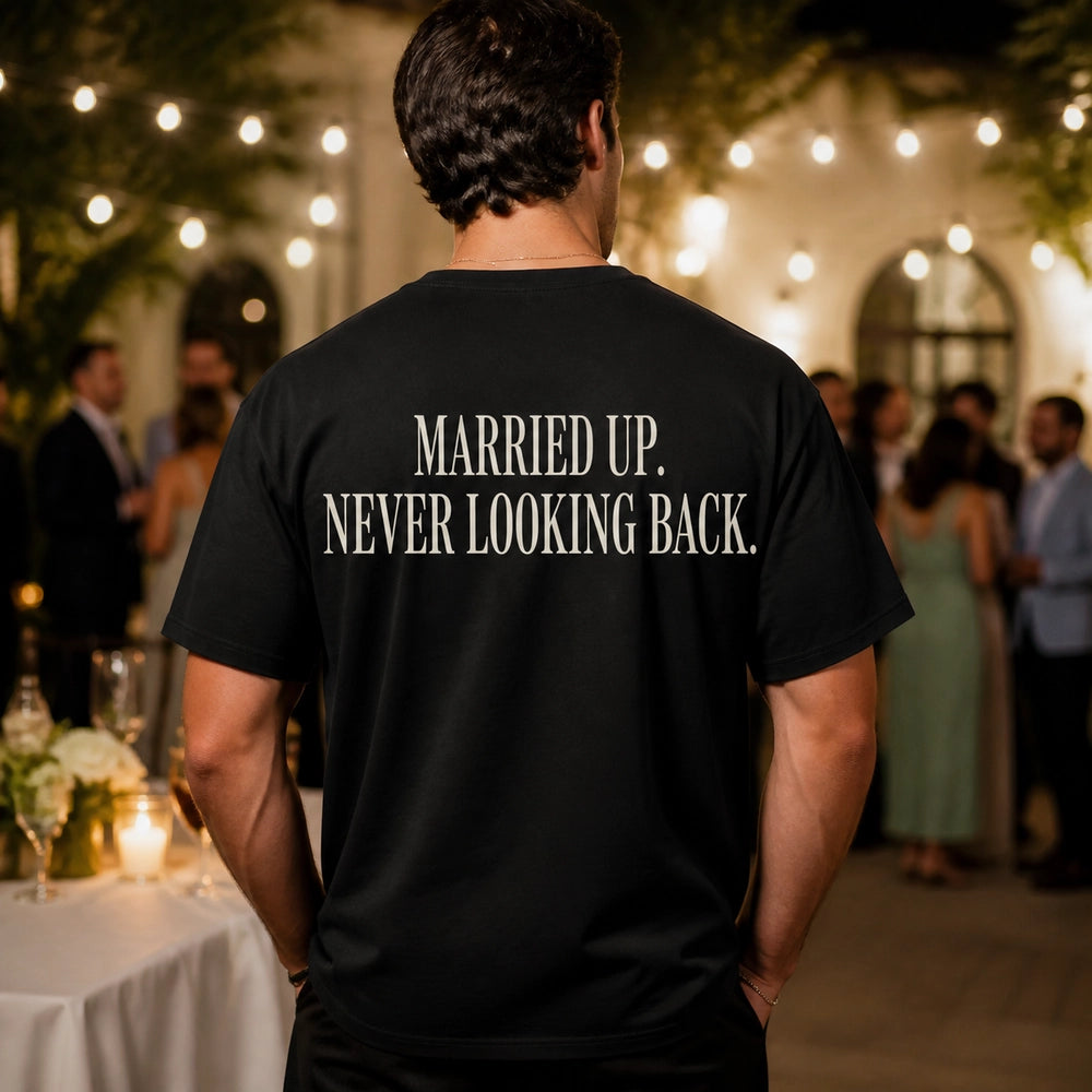Custom Wife Photo Embroidered T-Shirt back print detail