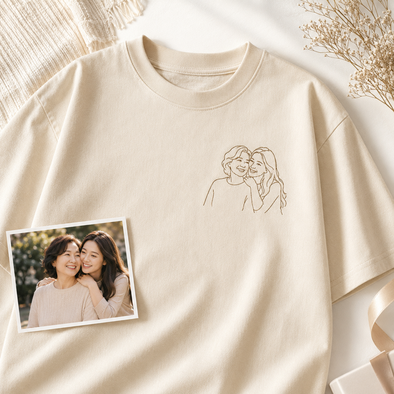 Hoodie with Dad Life embroidery and custom family detail for Fathers Day gift