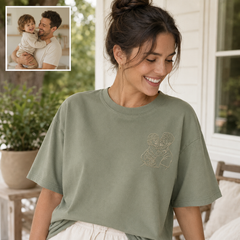 Hoodie with Dad Life embroidery and custom family detail for Fathers Day gift