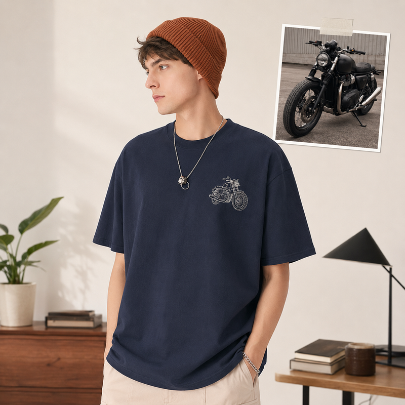 Hoodie with custom car outline embroidery for personalized car lover gift