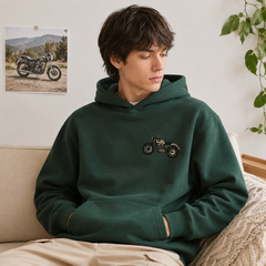 Hoodie with custom vehicle photo embroidery for personalized dad gift