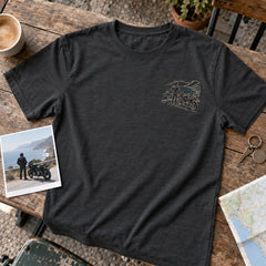 Custom Motorcycle Ride Photo Embroidered T-Shirt source motorcycle photo and front embroidery