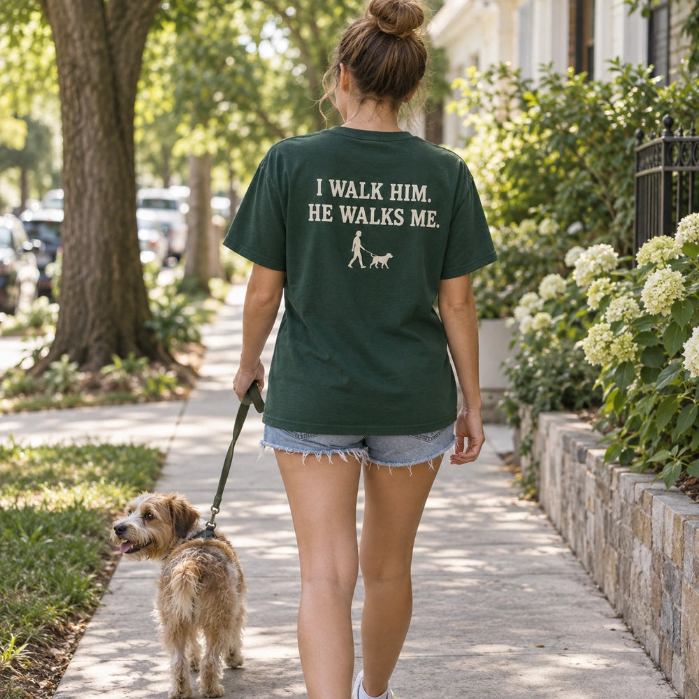Custom Dog Portrait Embroidered T-Shirt back print view