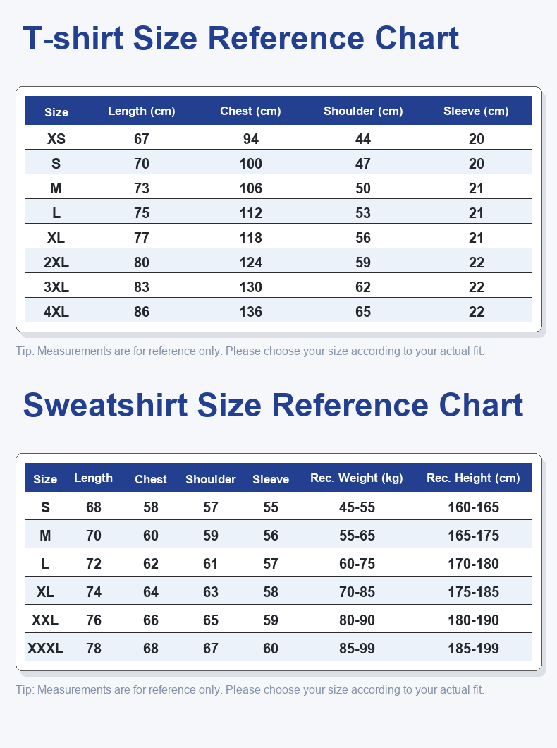 Size Reference Chart