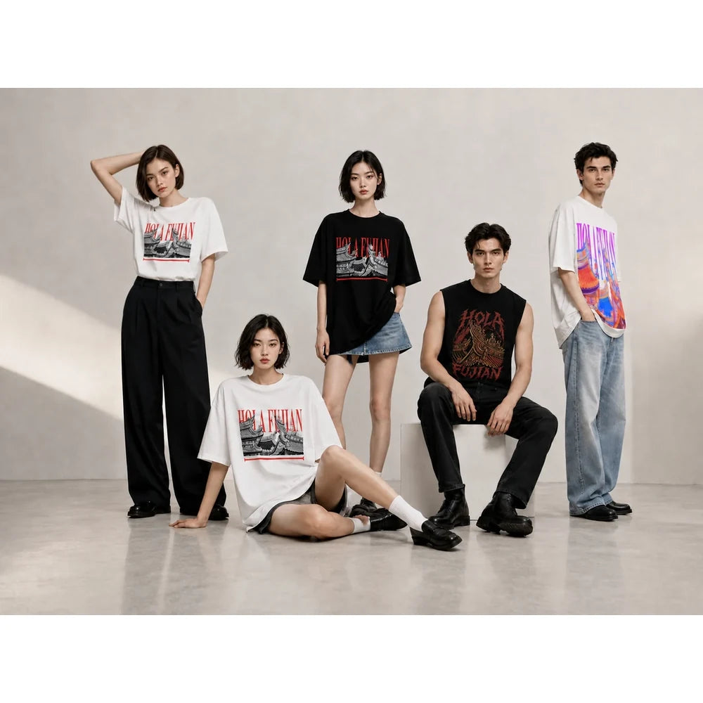 HOLA FUJIAN printed vest artwork visual