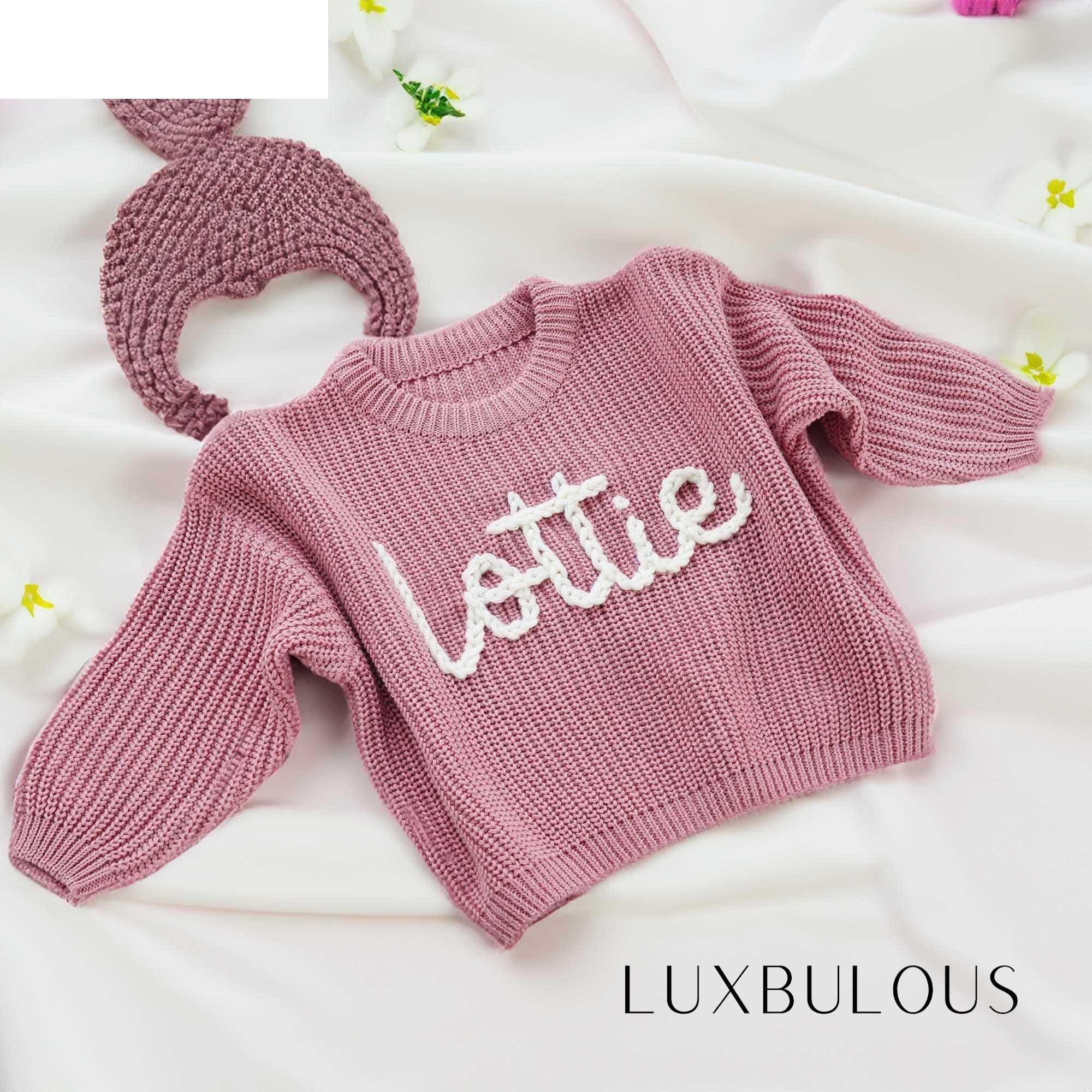 Personalized Kids Name Embroidered Sweatshirt – Custom Children's Custom Name Sweater
