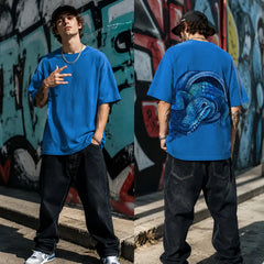 Zhang Shixian Huge Crocodile artist collaboration printed T-shirt lifestyle view one