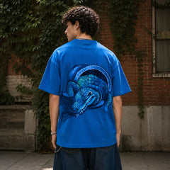 Zhang Shixian Huge Crocodile artist collaboration printed T-shirt lifestyle view three
