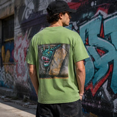 Zhang Shixian Monster artist collaboration printed T-shirt lifestyle view two
